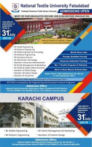 Ntu Faisalabad Undergraduate Program Admission 2024 Apply Online