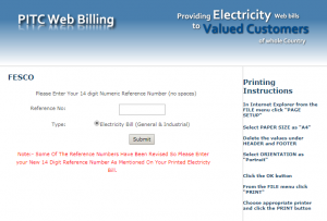 Check FESCO Online Bill By Reference Number