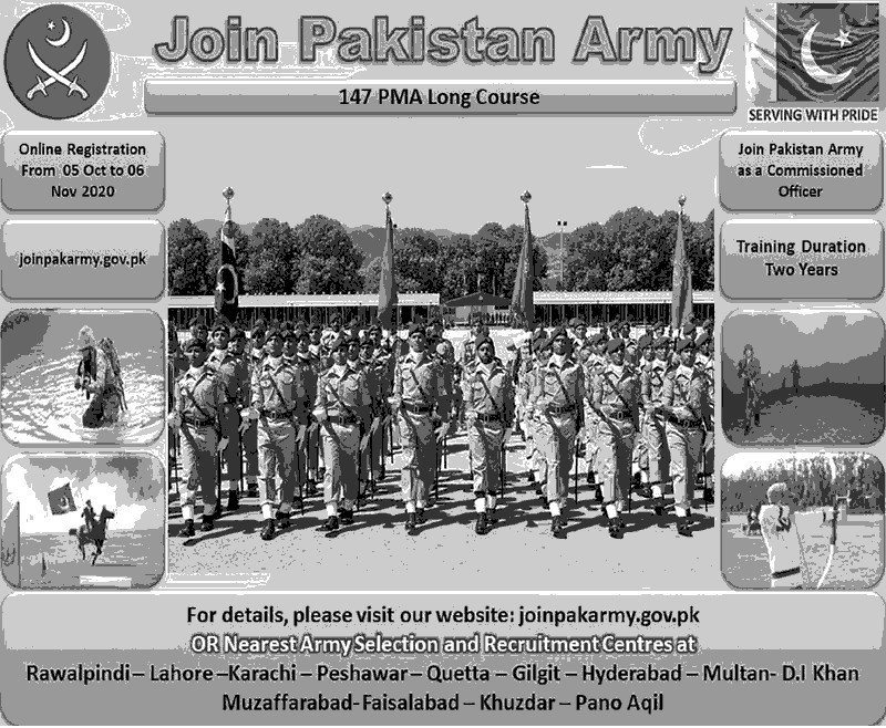 Join Pak Army as 147 PMA Long Course 2020