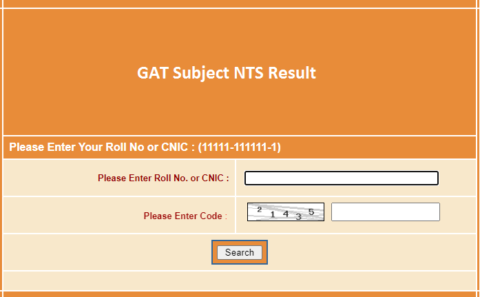 GAT Subject NTS Result 2023 Check Online