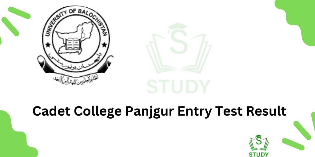 Cadet College Panjgur Entry Test Result 2024 Merit List 