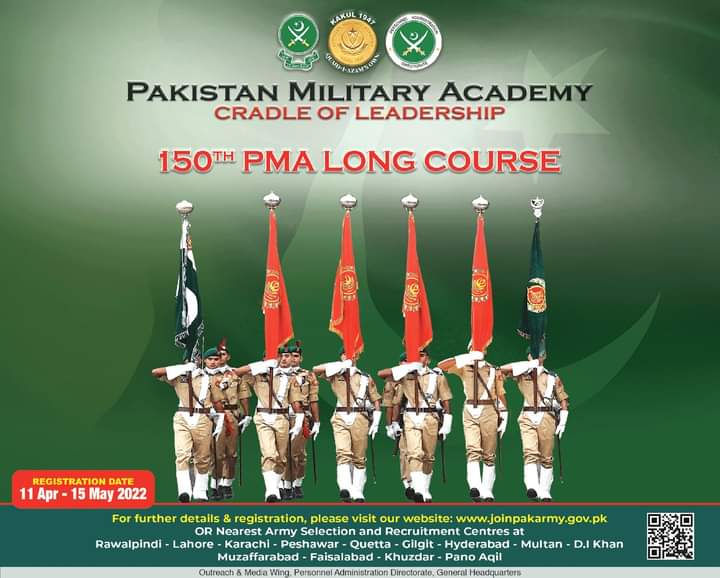 Join Pak Army PMA 150 Long Course 2022 As Commission Officer Online