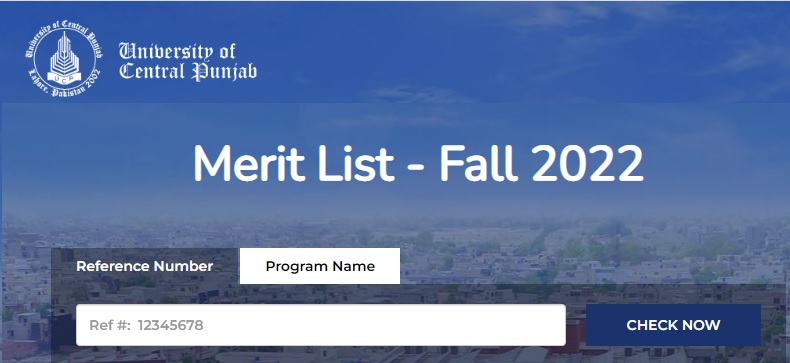 UCP Lahore Merit List 2022 1st 2nd 3rd Download 