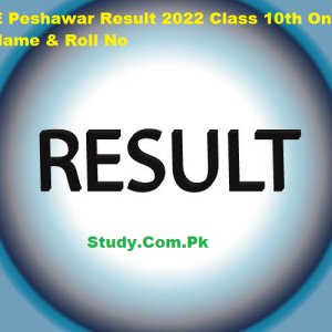 BISE Peshawar Result 2022 Class 10th Online By Name & Roll No