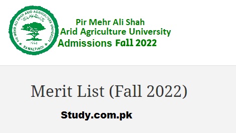 Arid University Merit List 2023 Check Online 1st 2nd 3rd