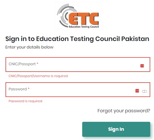 HEC ETC Portal For Registration Answer Key Result Merit List