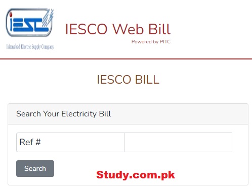 IESCO Bill Online Download Duplicate Bill By Reference No