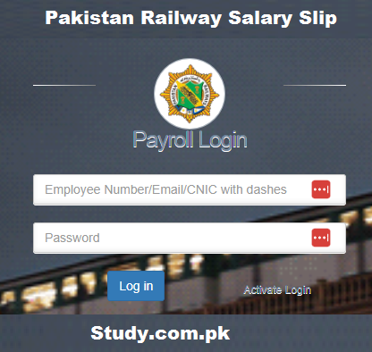 Pakistan Railway Salary Slip 2024 by CNIC and Name