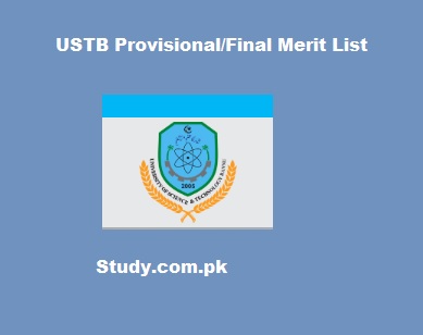 USTB Merit List 2024 Selected Candidate List Fall/Spring