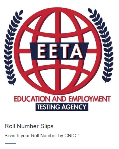 EETA Roll No Slip 2024 Test Date Syllabus | www.eeta.org.pk
