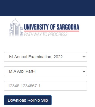 www.uos.edu.pk roll no slip 2023 Exam Schedule ADB MA MSc