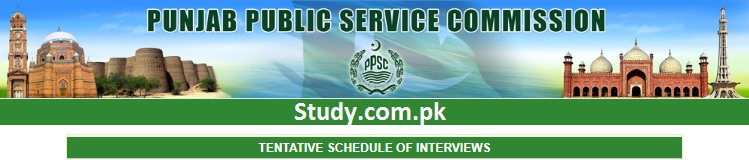 PPSC Interview Schedule 2023 Planner Punjab Public Service Commission