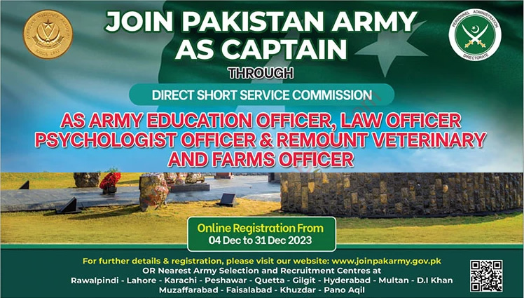 Join Pak Army As Captain Through DSSC 2024 Online Apply Last Test Date