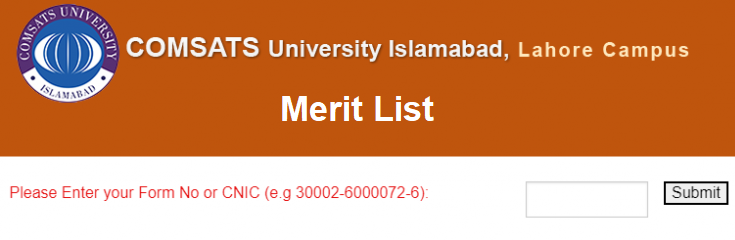 COMSATS Merit List 2024 1st 2nd 3rd Check Online
