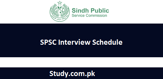 SPSC Interview Schedule 2023 Call Letter Online | www.spsc.gos.pk