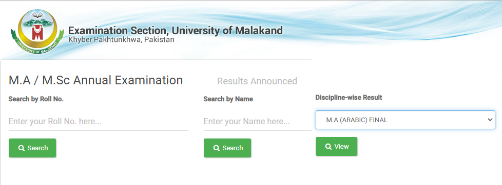 Malakand University MA Result 2023 All Subjects Online
