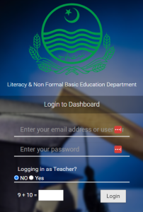 nfe punjab gov pk login Portal