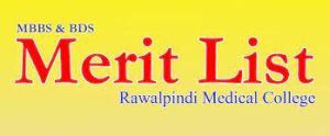 Rawalpindi Medical College Merit List 2024 