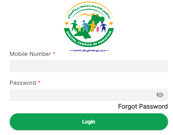 Self Enumeration Registration Portal Login Www.self.pbs.gov.pk