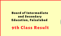9th class result faisalabad board