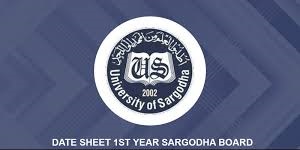 11th Class Year Date Sheet 2023 Sargodha Board