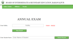 BISE BWP Result 2023 10th Class Online By Roll Number