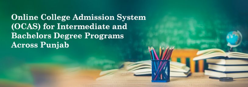 Online College Admission System 2023 At ocas.punjab.gov.pk
