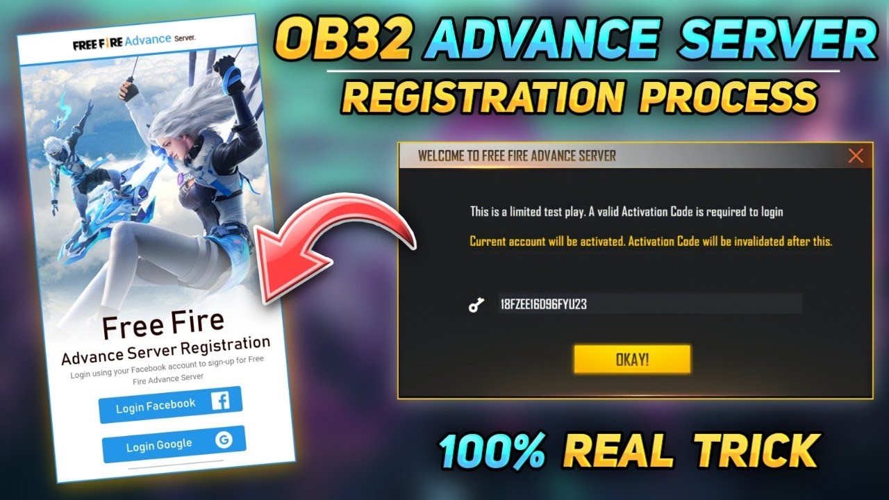 free fire advanced server registration