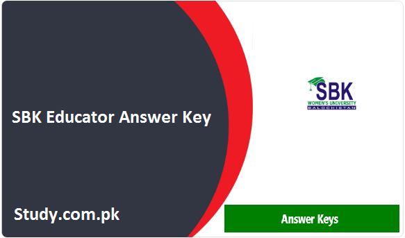 SBK Answer Key 2024 Online BPS 09 to 15 Division Wise