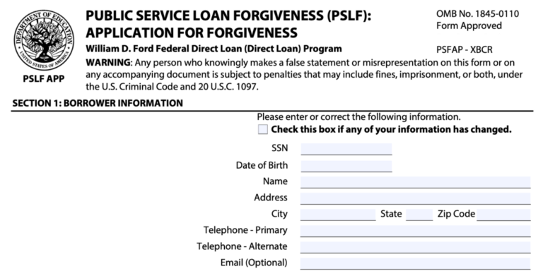 Student Loan Forgiveness Application @ Www.studentaid.gov