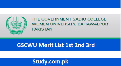GSCWU Merit List 2024 1st 2nd 3rd and 4th Download Online