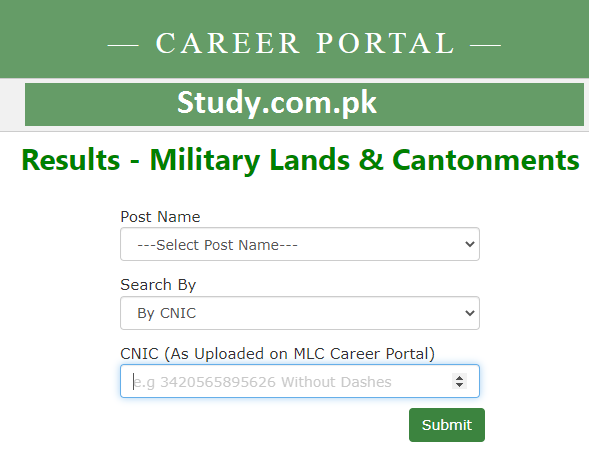 MLC Result 2024 Merit List Online careers.mlc.gov.pk
