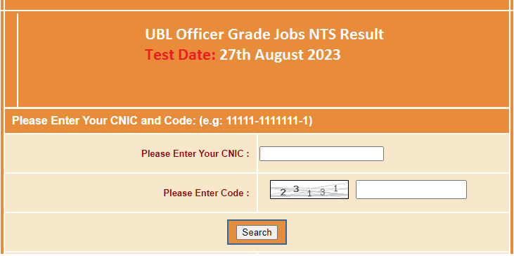 UBL Officer Grade Jobs NTS Result 2023 By Roll Number