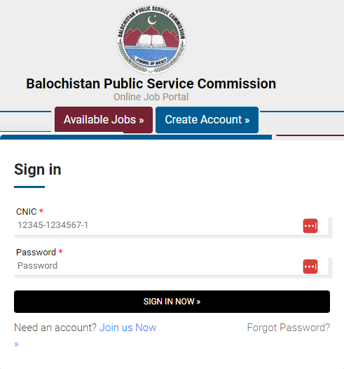 BPSC Create Account Online At bpsc.gob.pk/Apply_Now