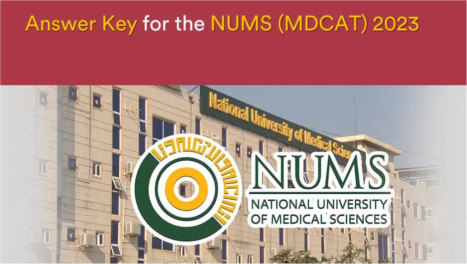 NUMS MDCAT Answer Keys 2023 September 3 Paper Key