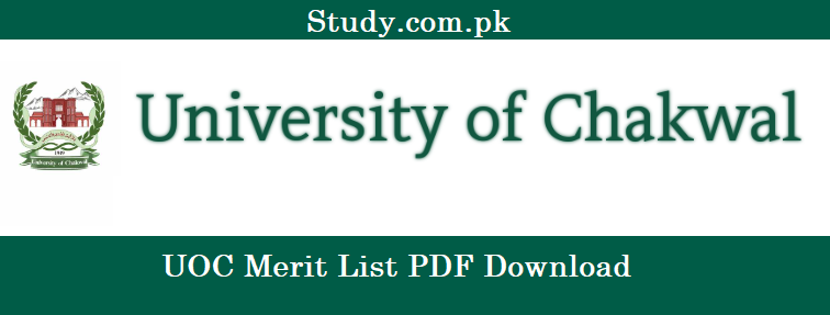 UOC Merit List 2024 1st 2nd 3rd PDF Download