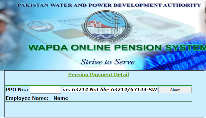 WAPDA Pension Online Check and Form Download