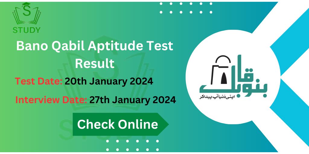 Bano Qabil Aptitude Test Result 2024 Check