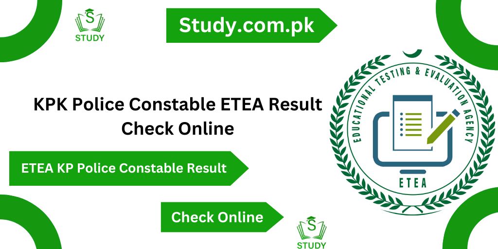 KPK Police Constable Test ETEA Result 2024 Check Online
