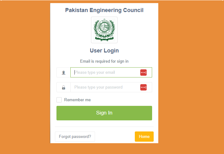 PEC Login Portal How to Register Pakistan Engineering Council