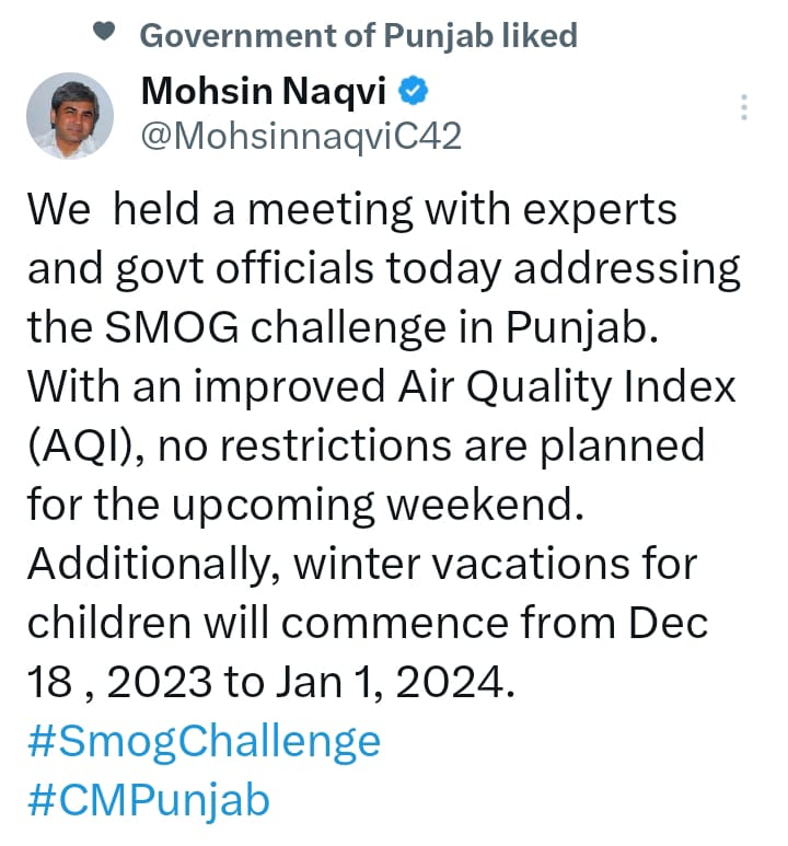 Punjab Winter Vocation Notification