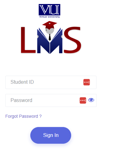 VU Portal Login By User Name Password Virtual University