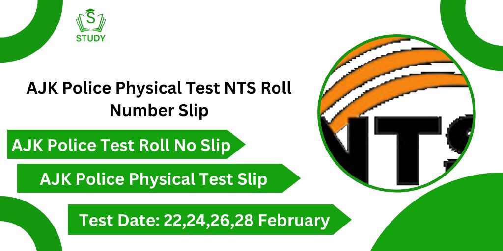 AJK Police Physical Test NTS Roll No Slip 2024 Download Online