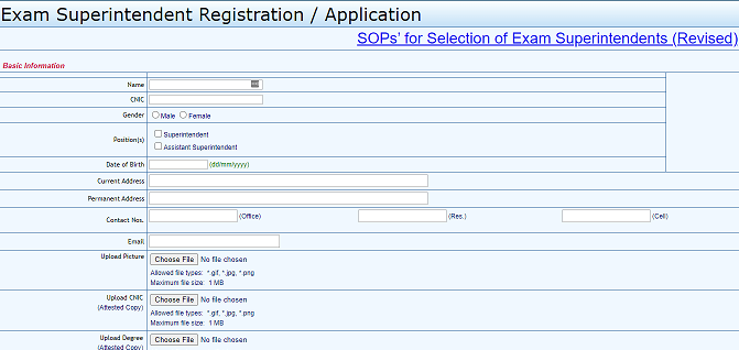 Virtual University Exam Superintendent Registration Online